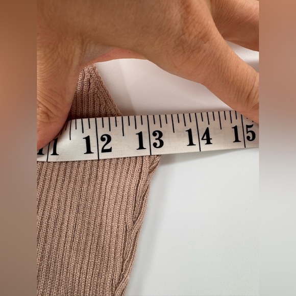 Ribbed Bodycon Beige Dress, NWOT - Picture 4 of 4